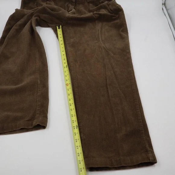 Polo Ralph Lauren Andrew Pant Mens 40/32 Brown Corduroy Pleated Straight Leg - Picture 8 of 13